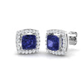 Cushion Tanzanite Earrings