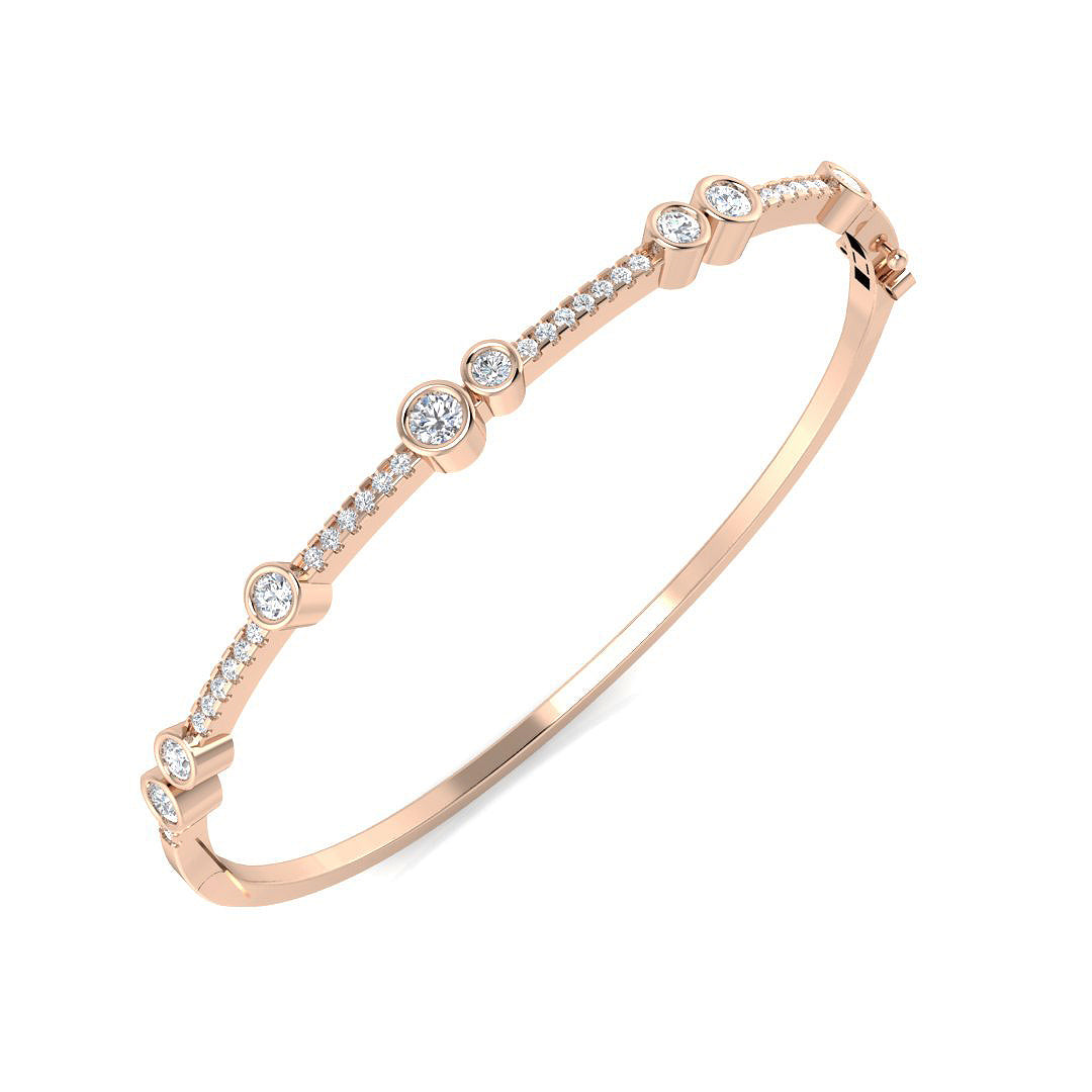 Round Diamond Bangle
