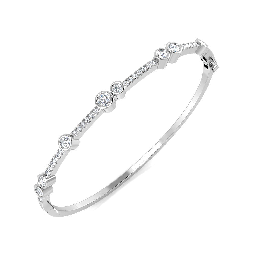 Round Diamond Bangle