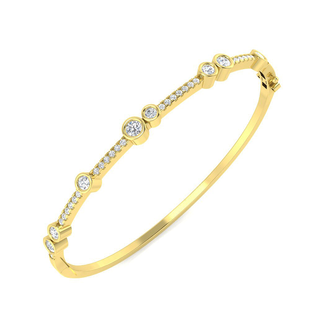 Round Diamond Bangle