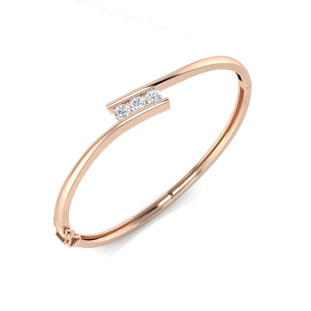 Round Diamond Bangle