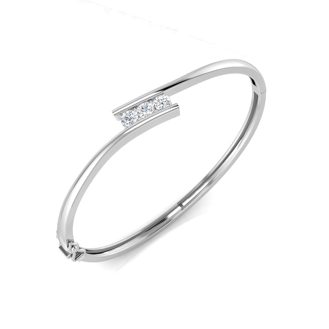 Round Diamond Bangle