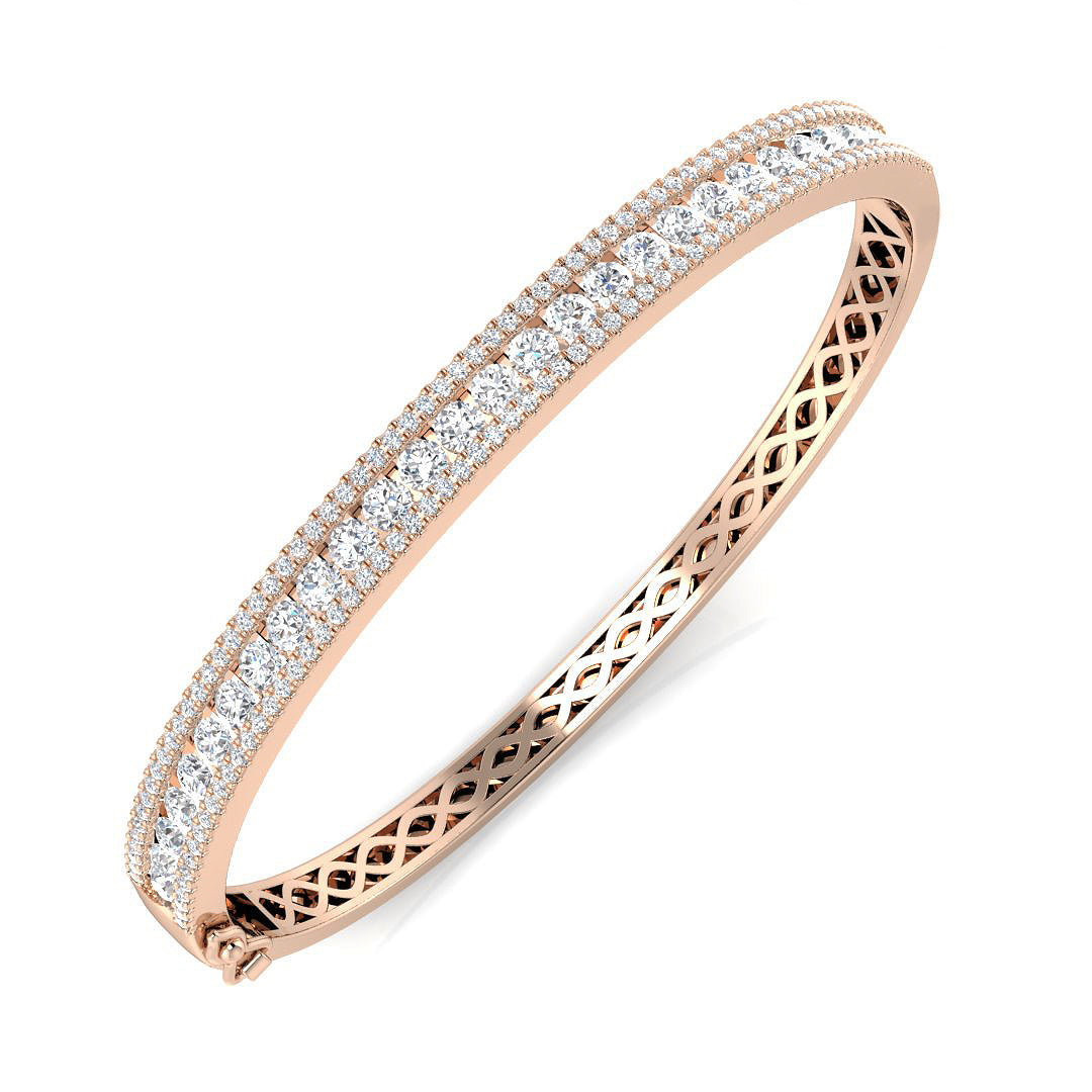 Round Diamond Bangle