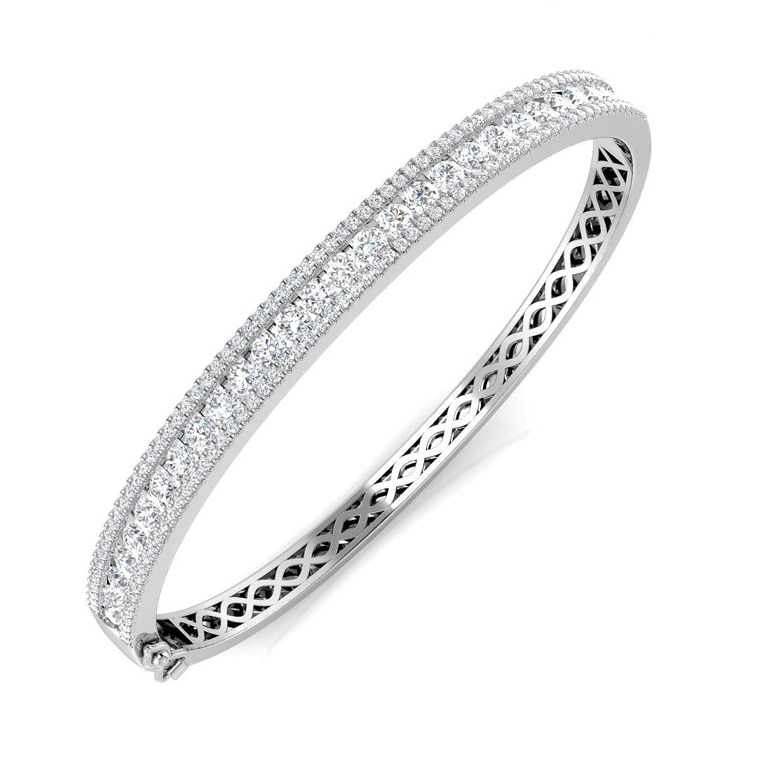 Round Diamond Bangle