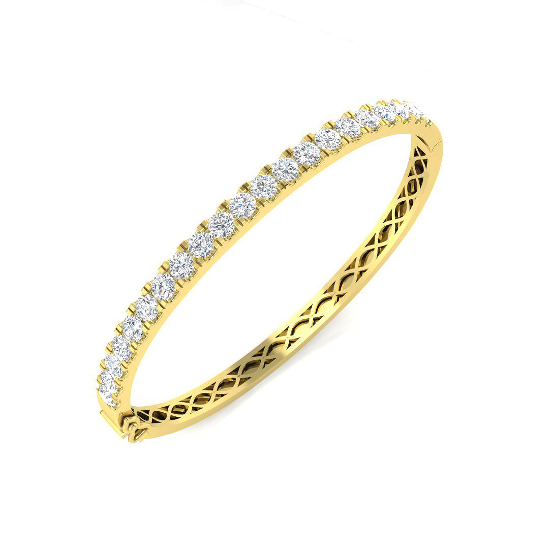 Round Diamond Bangle