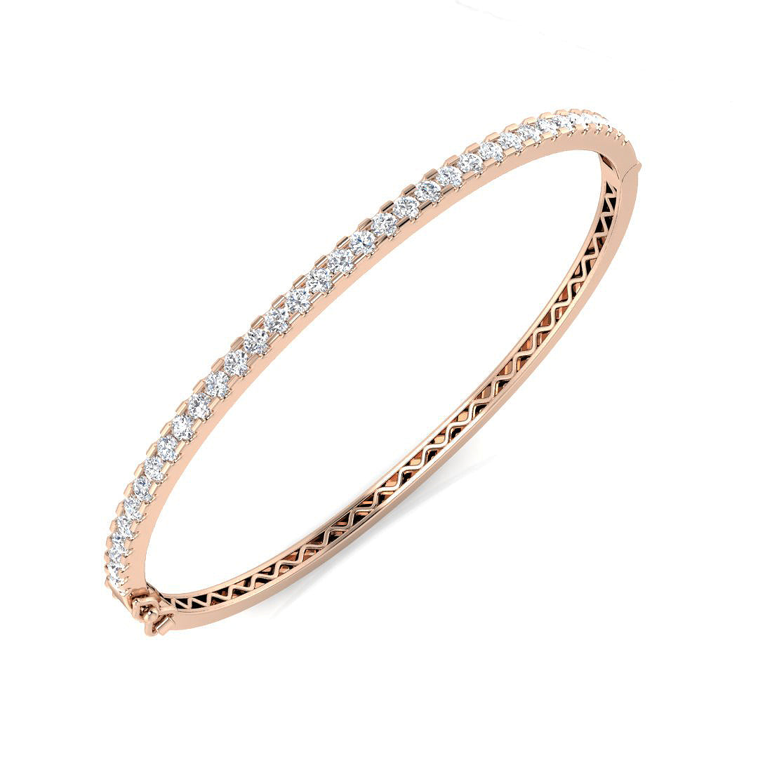 Round Diamond Bangle