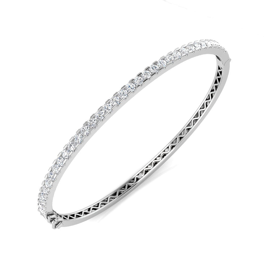 Round Diamond Bangle