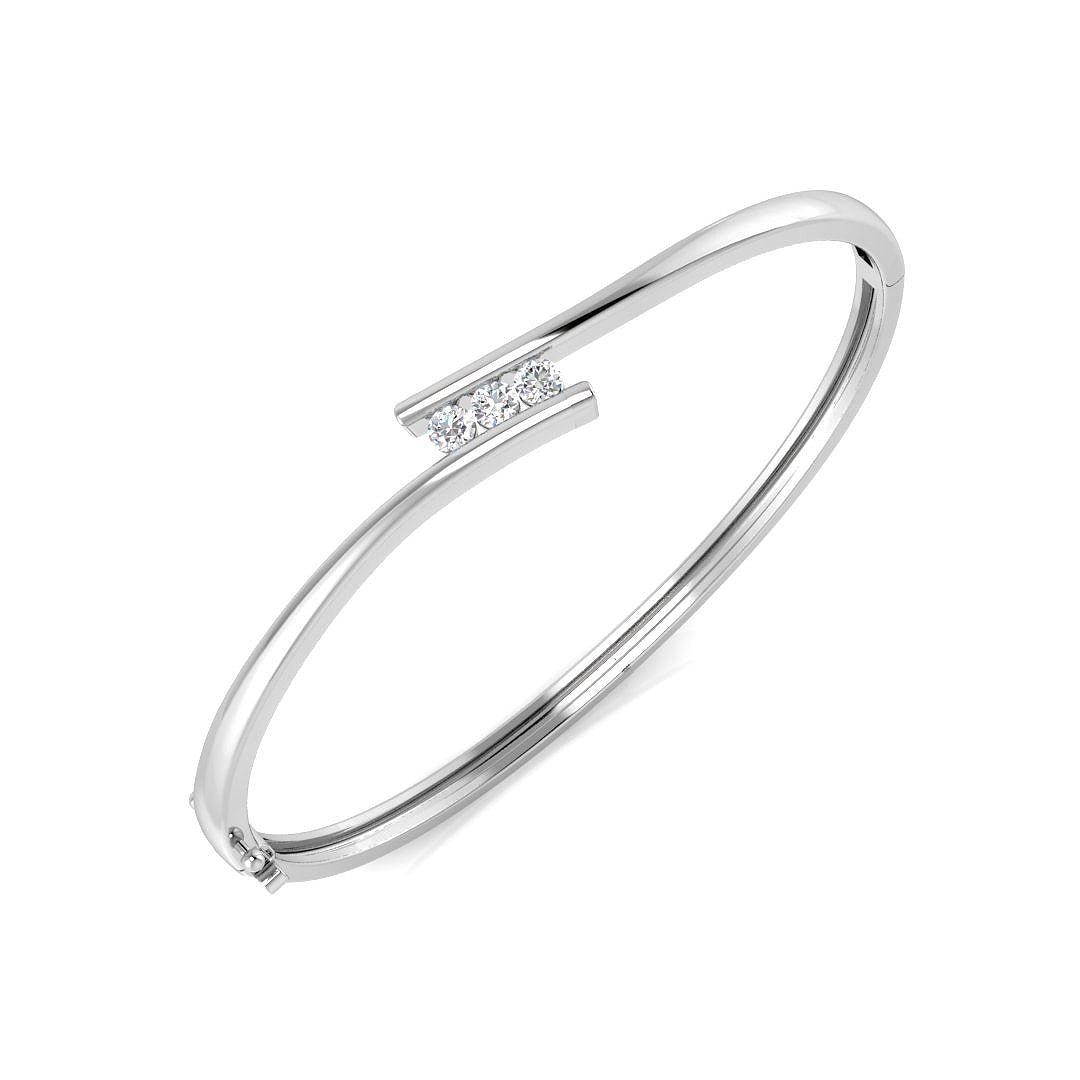 Round Diamond Bangle