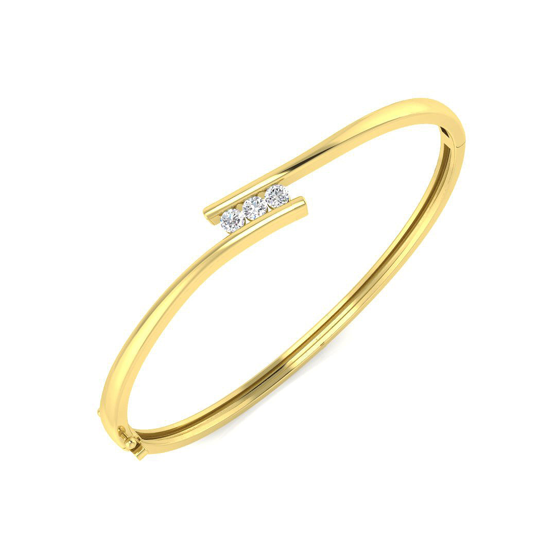 Round Diamond Bangle