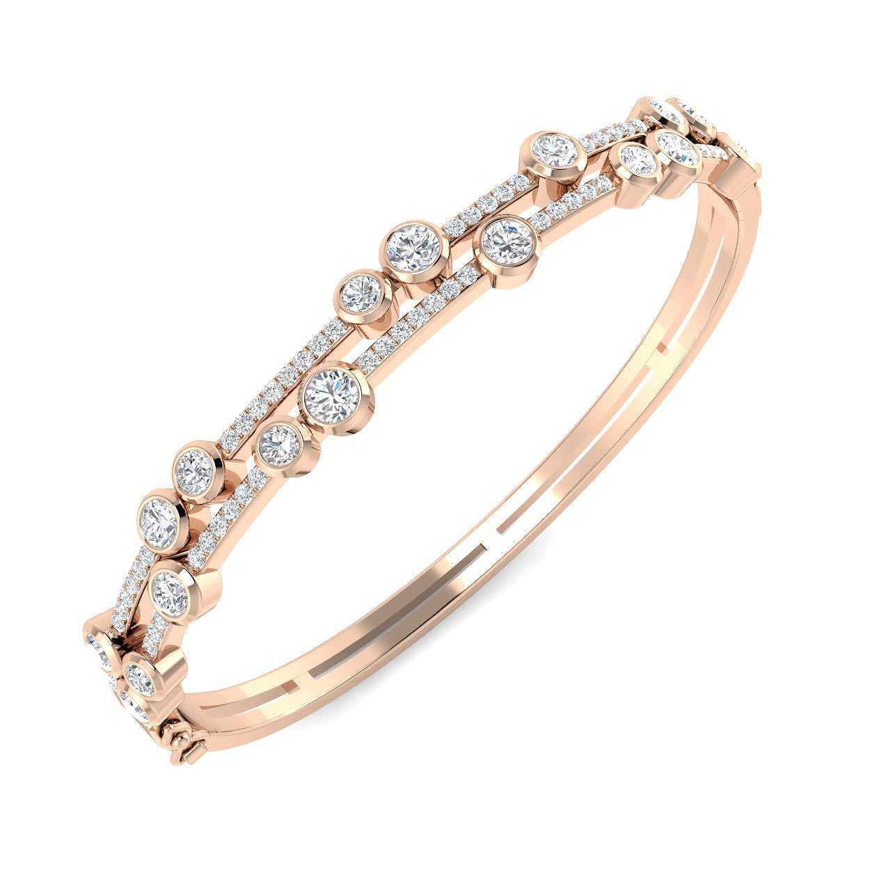 Round Diamond Bangle