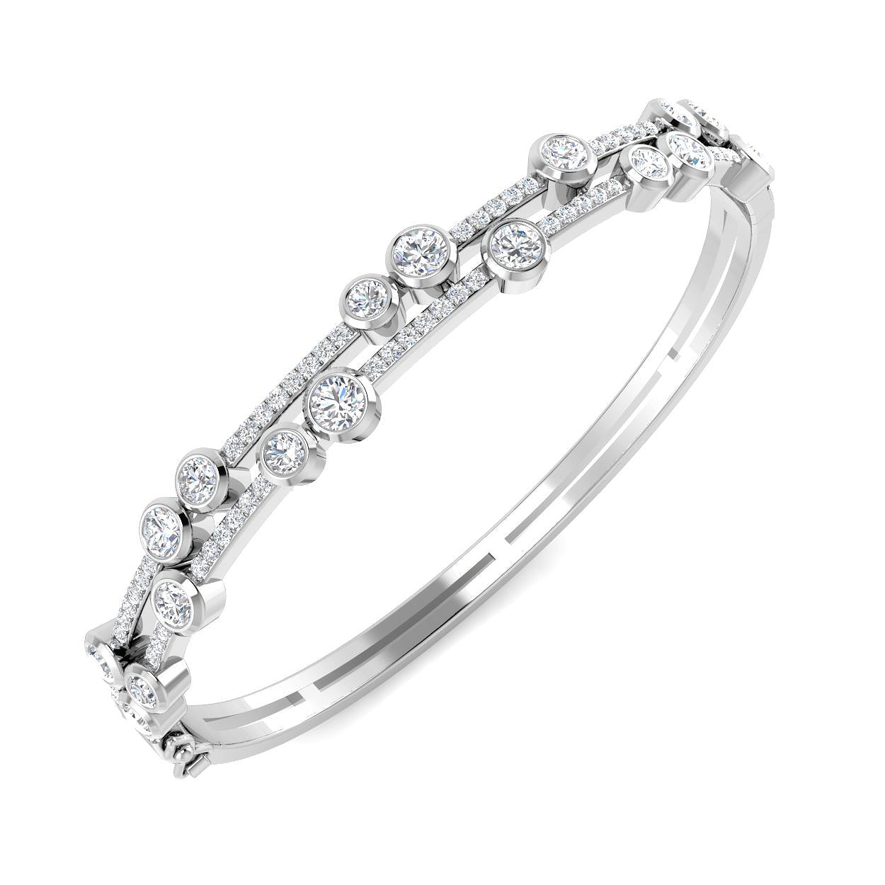 Round Diamond Bangle