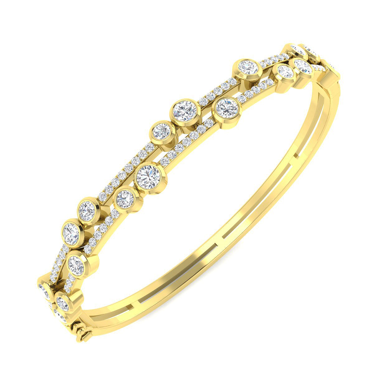 Round Diamond Bangle