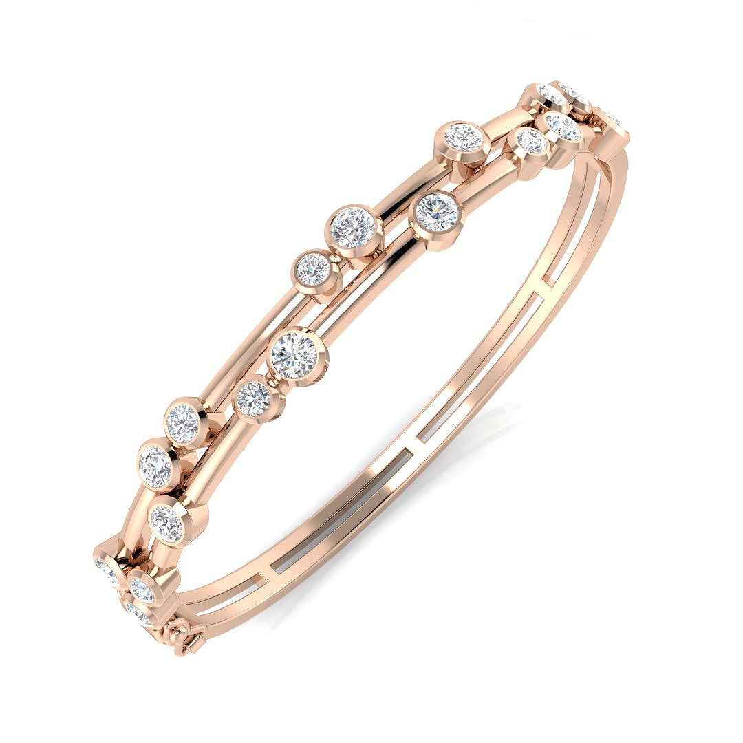 Round Diamond Bangle