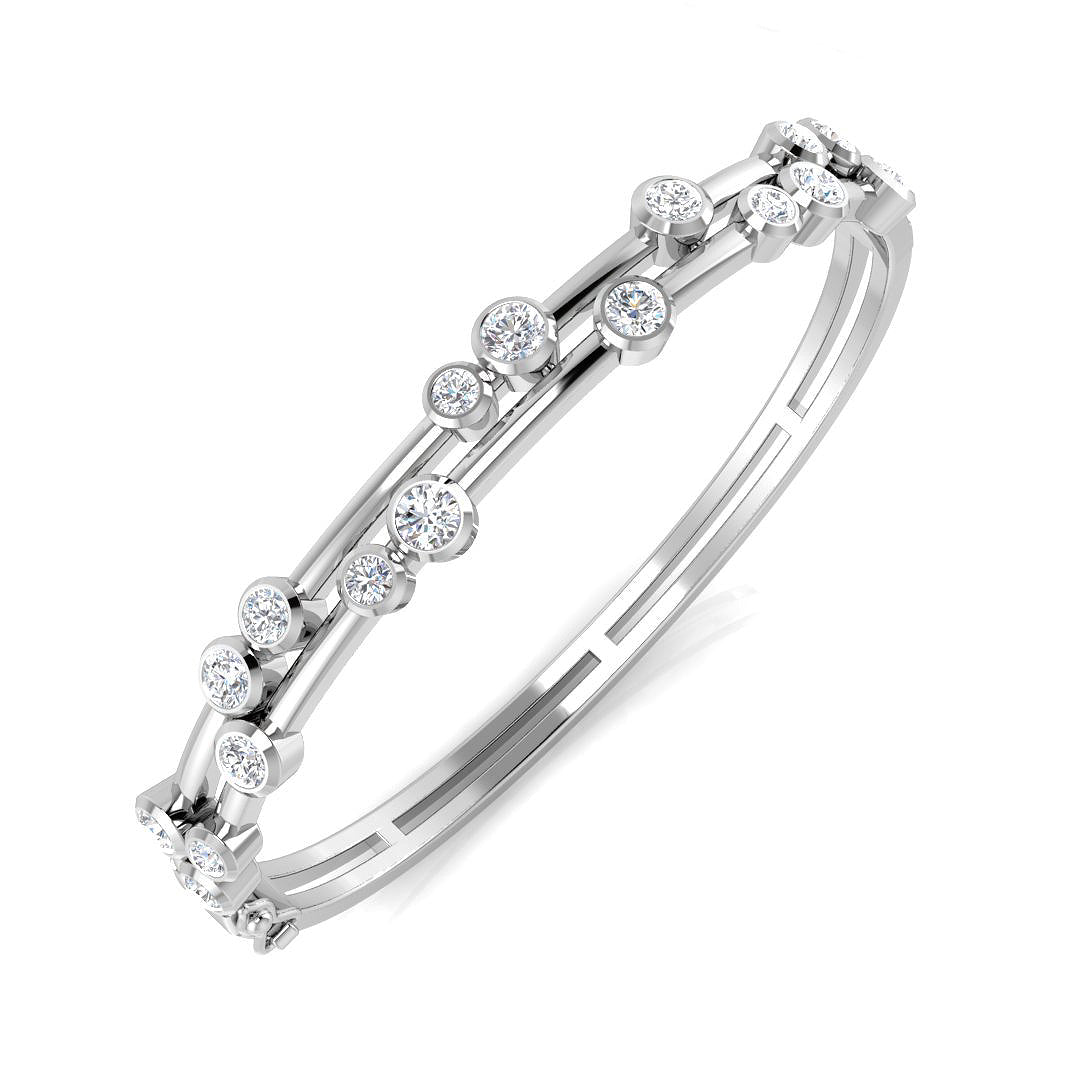 Round Diamond Bangle