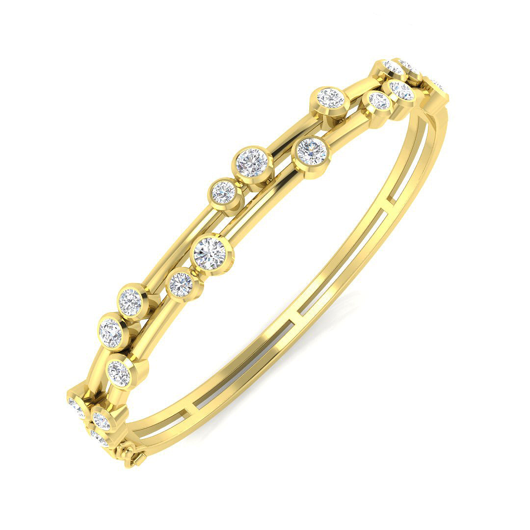 Round Diamond Bangle