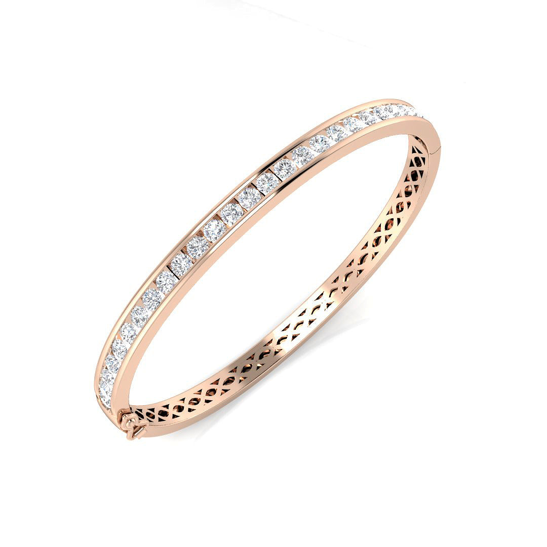 Round Diamond Bangle