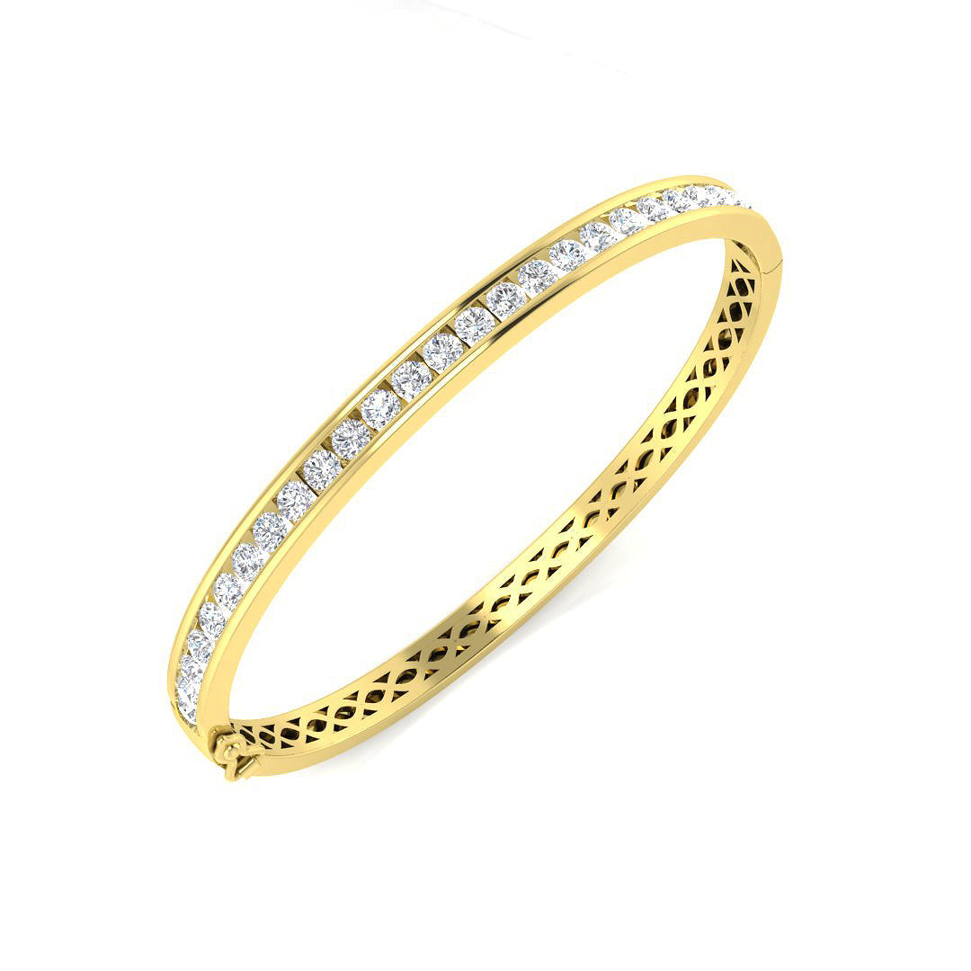 Round Diamond Bangle
