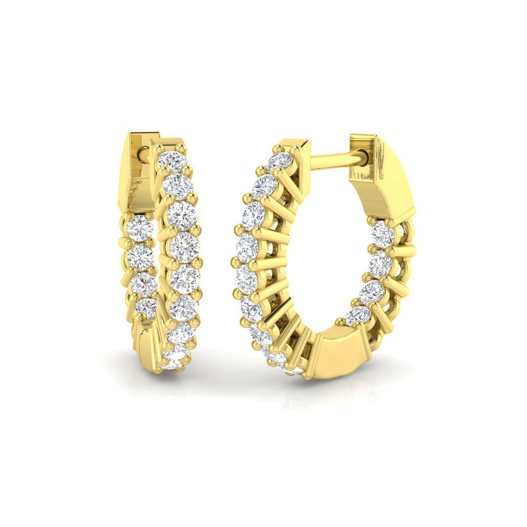 Round Diamond Earrings