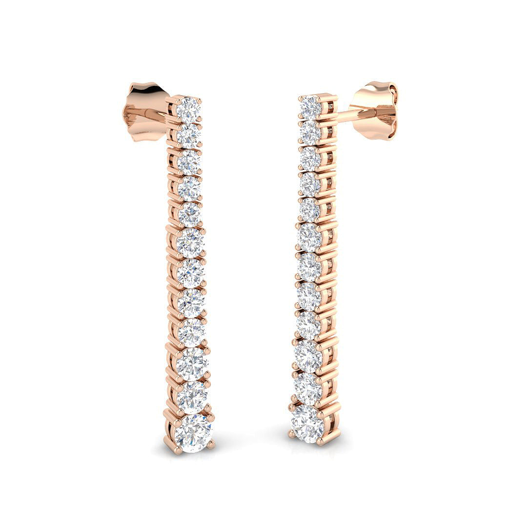 Round Diamond Earrings