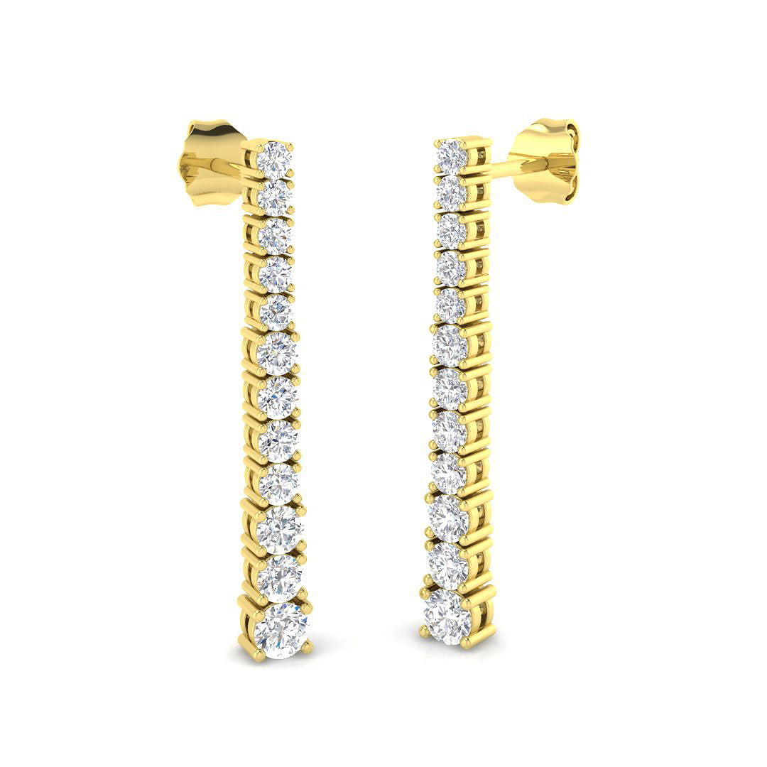 Round Diamond Earrings
