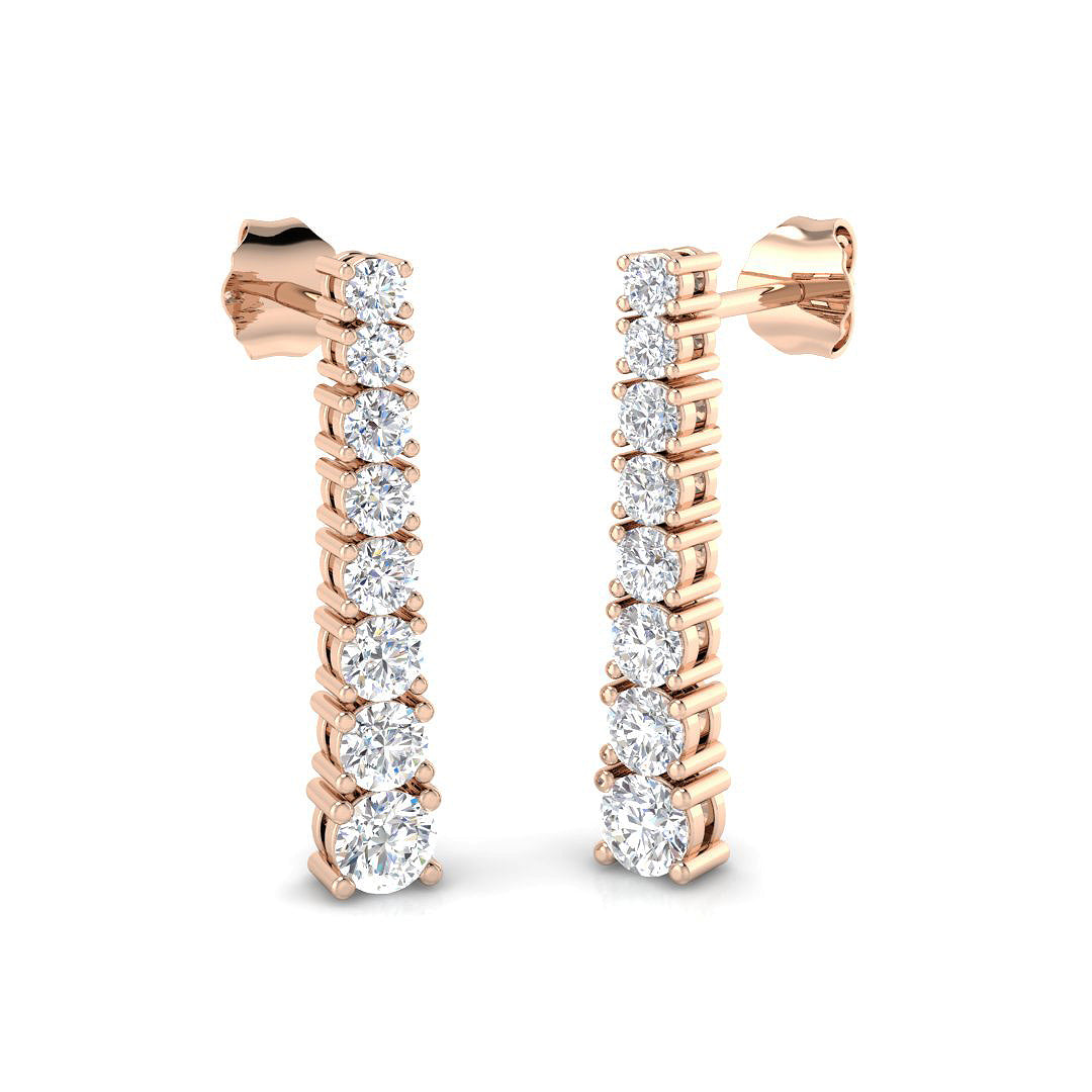 Round Diamond Earrings