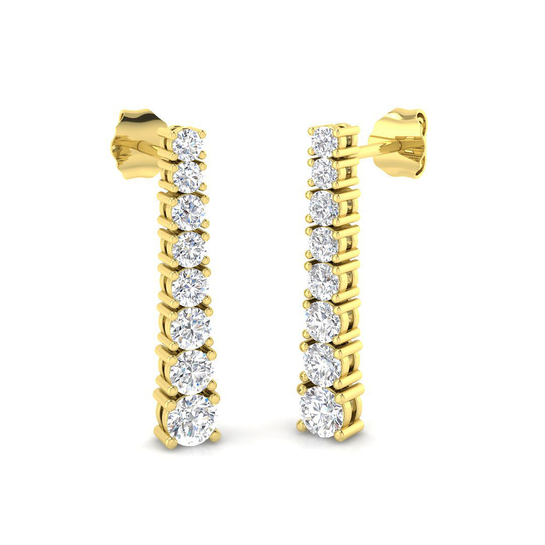 Round Diamond Earrings