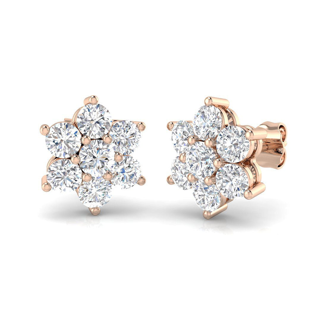 Round Diamond Earrings