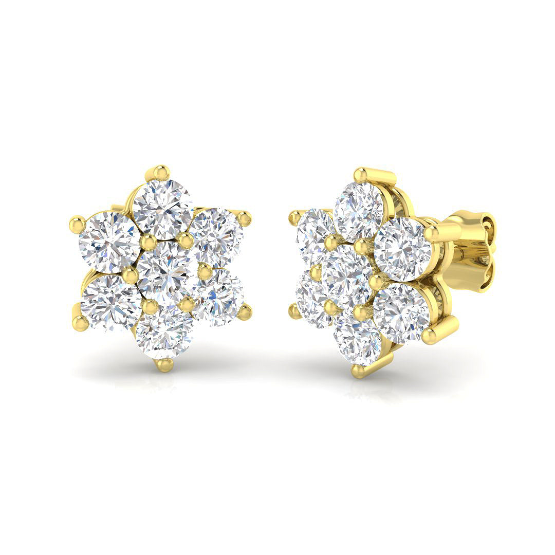 Round Diamond Earrings