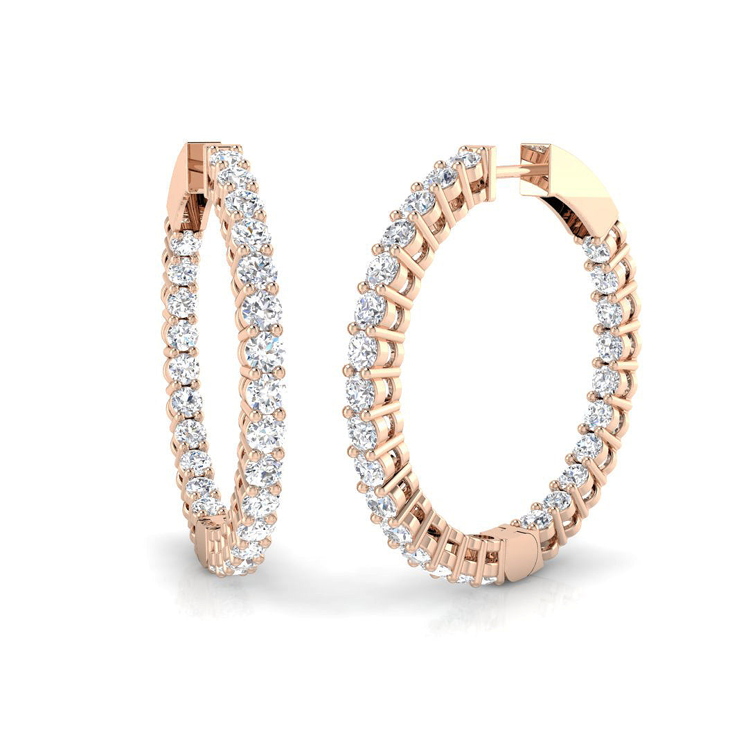 Round Diamond Earrings
