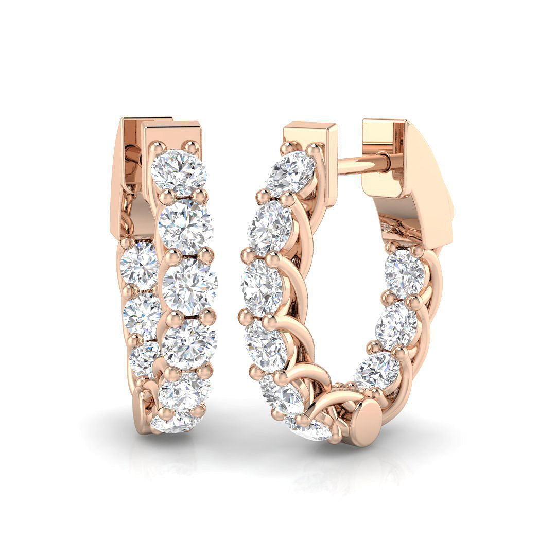 Round Diamond Earrings