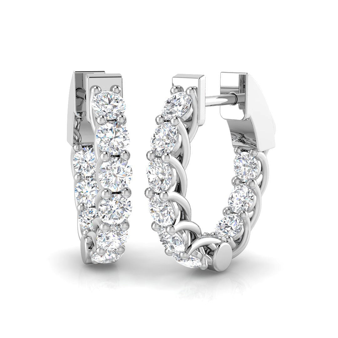 Round Diamond Earrings