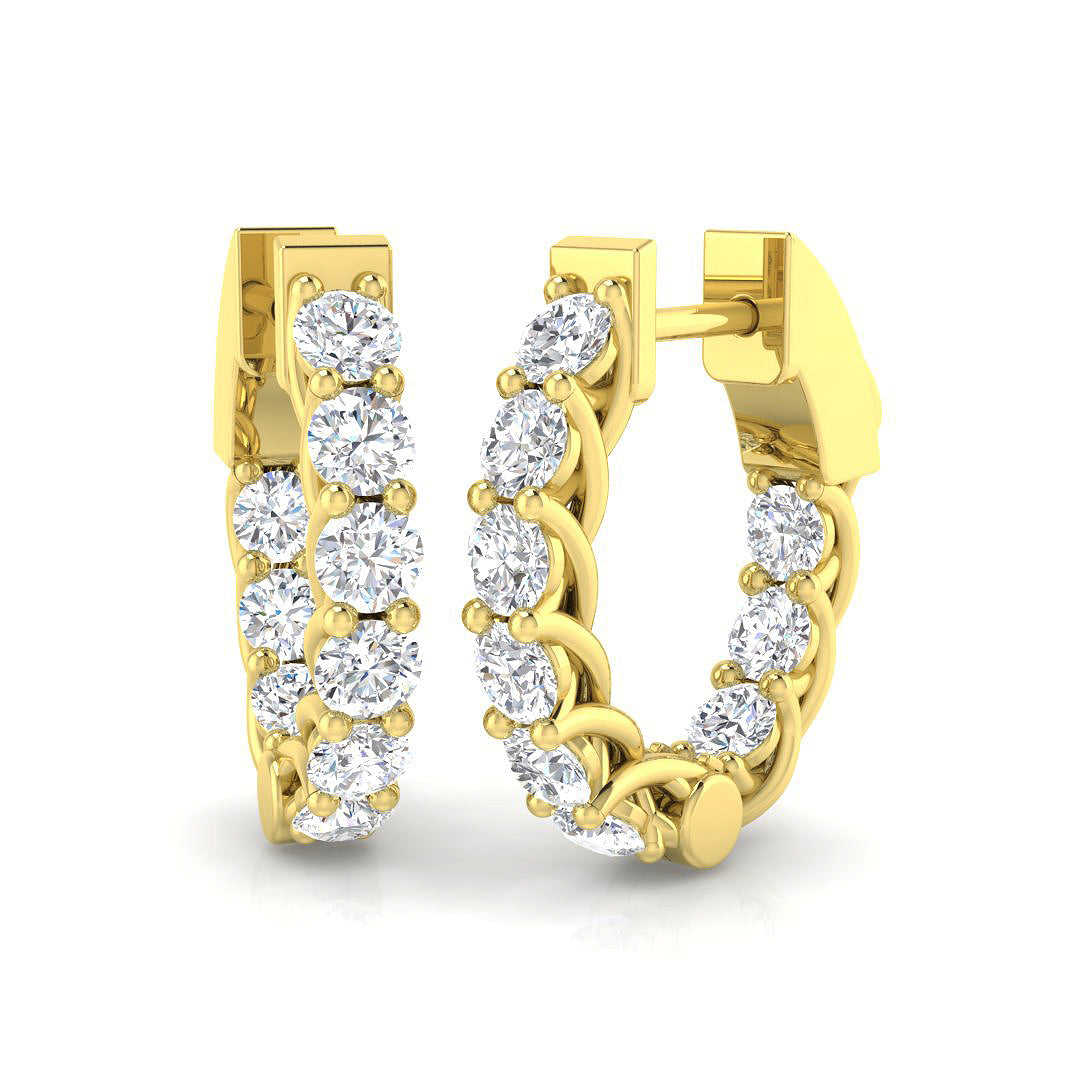 Round Diamond Earrings