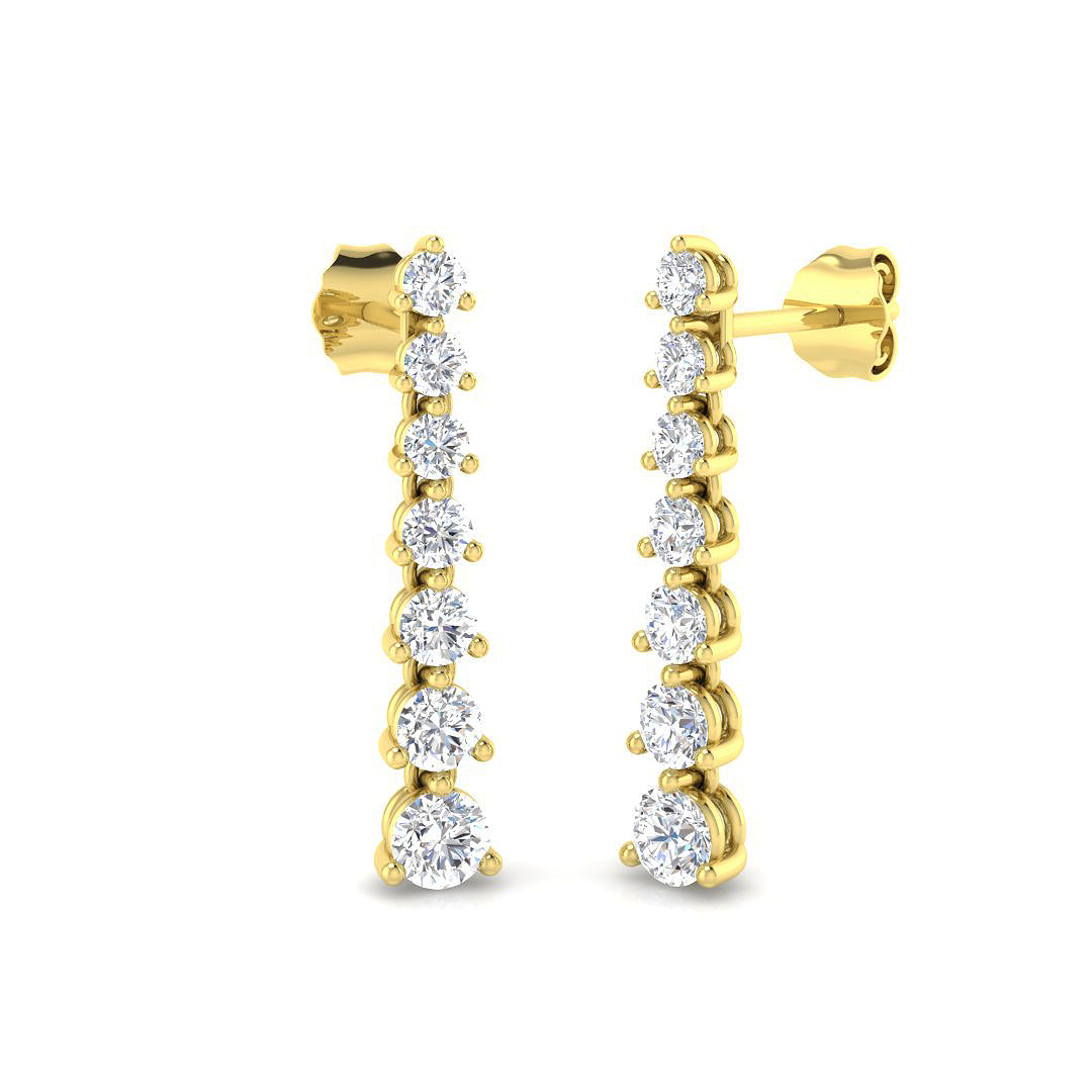 Round Diamond Earrings