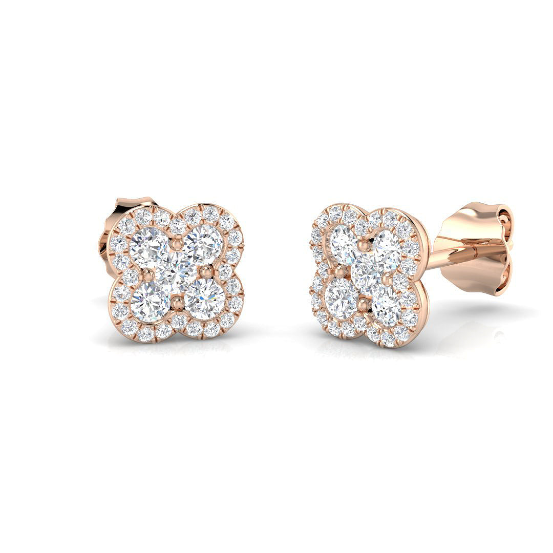 Round Diamond Earrings