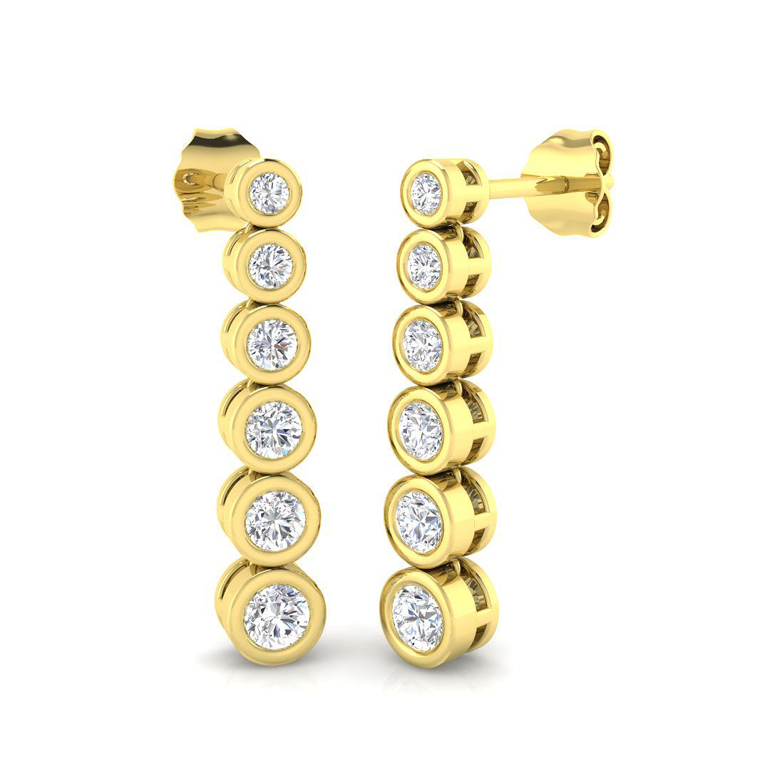 Round Diamond Earrings