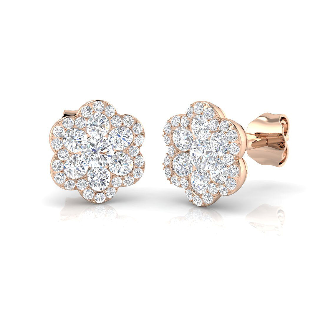 Round Diamond Earrings