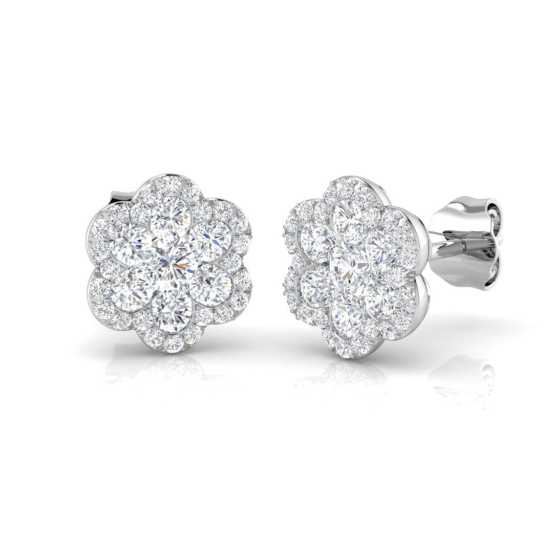 Round Diamond Earrings