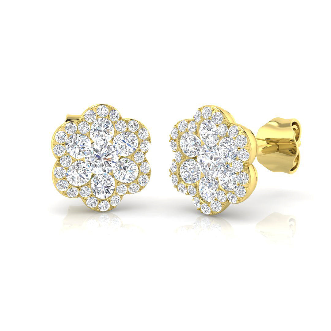 Round Diamond Earrings