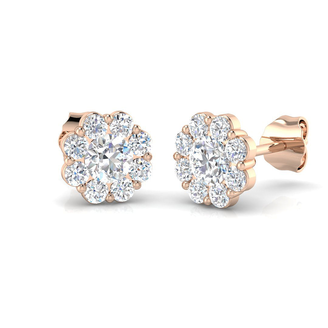 Round Diamond Earrings