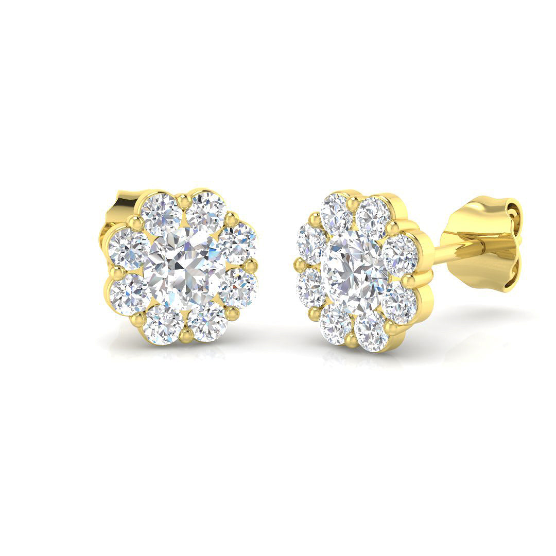 Round Diamond Earrings