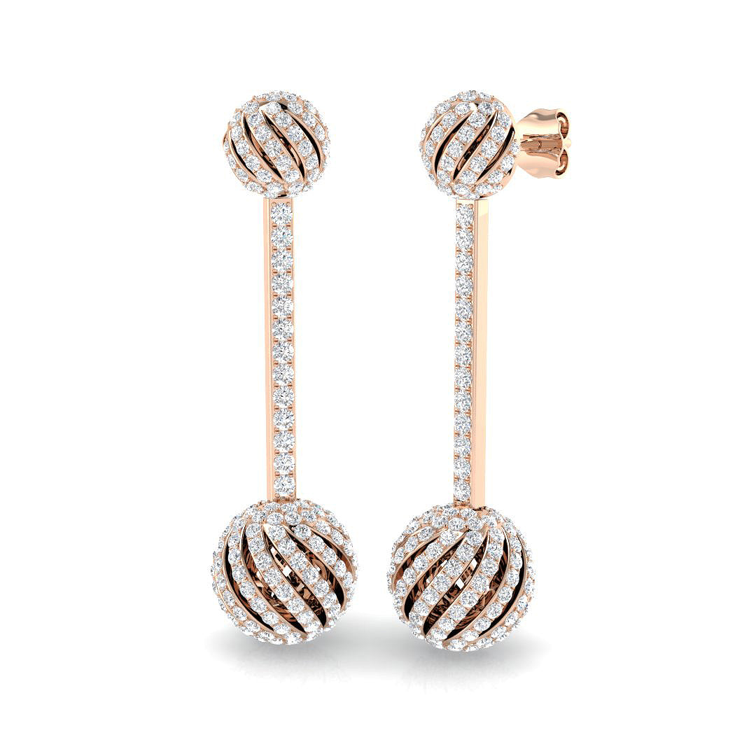 Round Diamond Earrings