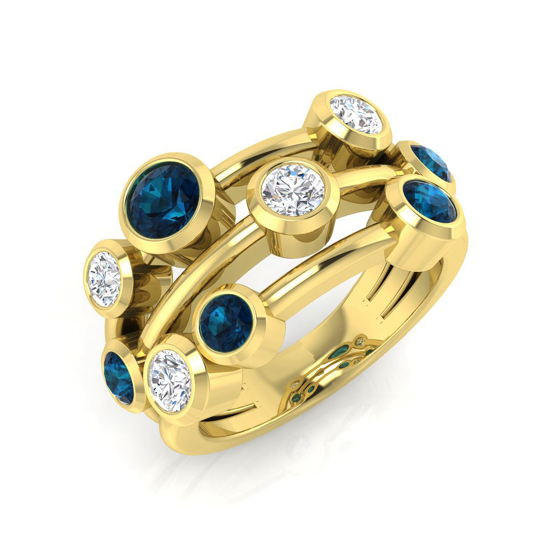 Round Gemstone Ring