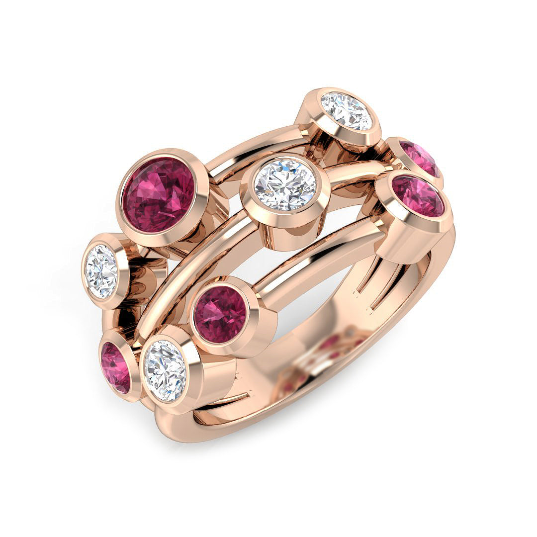 Round Gemstone Ring
