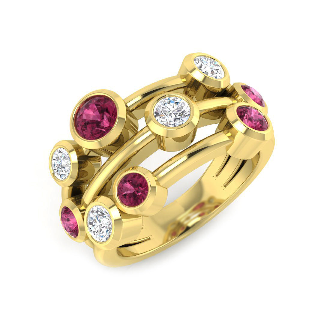 Round Gemstone Ring