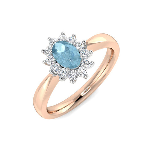 Oval Aquamarine Ring