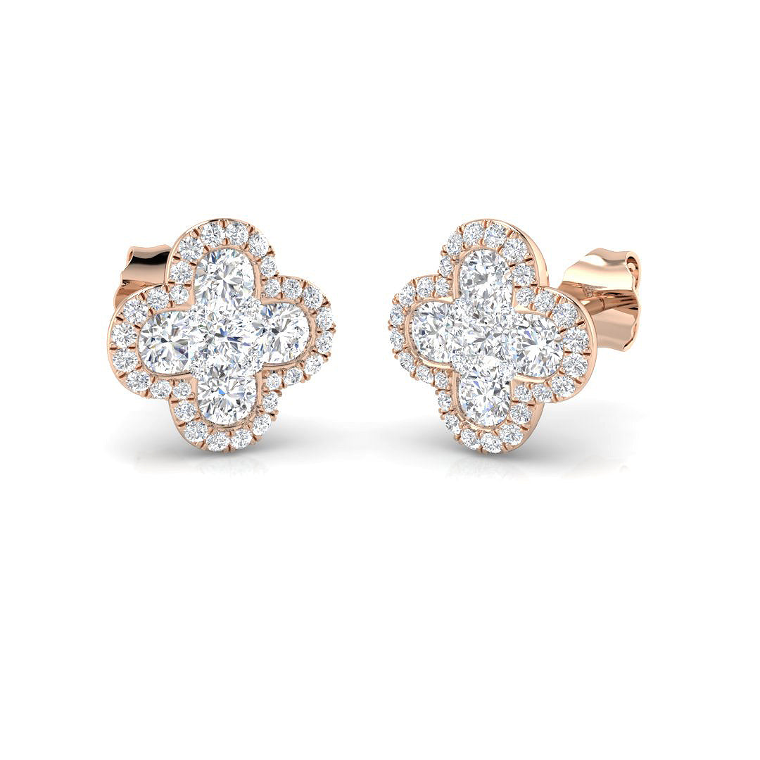 Round Diamond Earrings