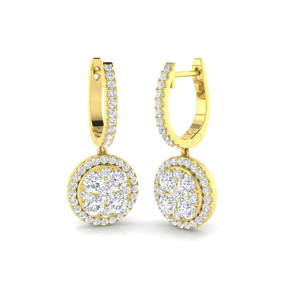 Round Diamond Earrings