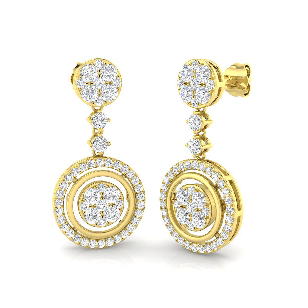 Round Diamond Earrings
