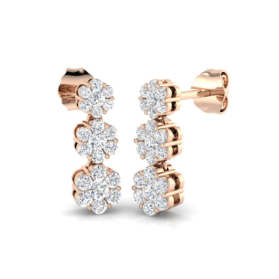 Round Diamond Earrings