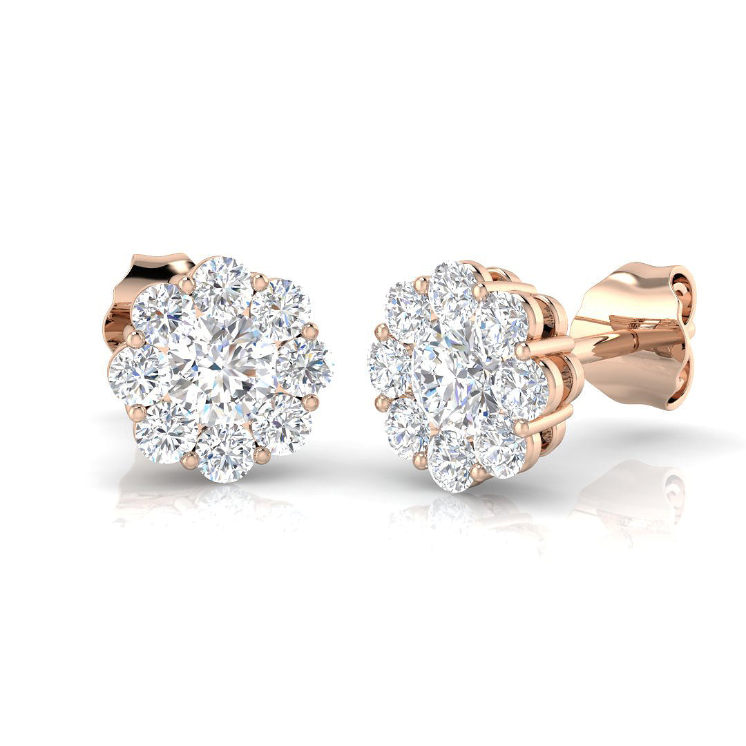 Round Diamond Earrings